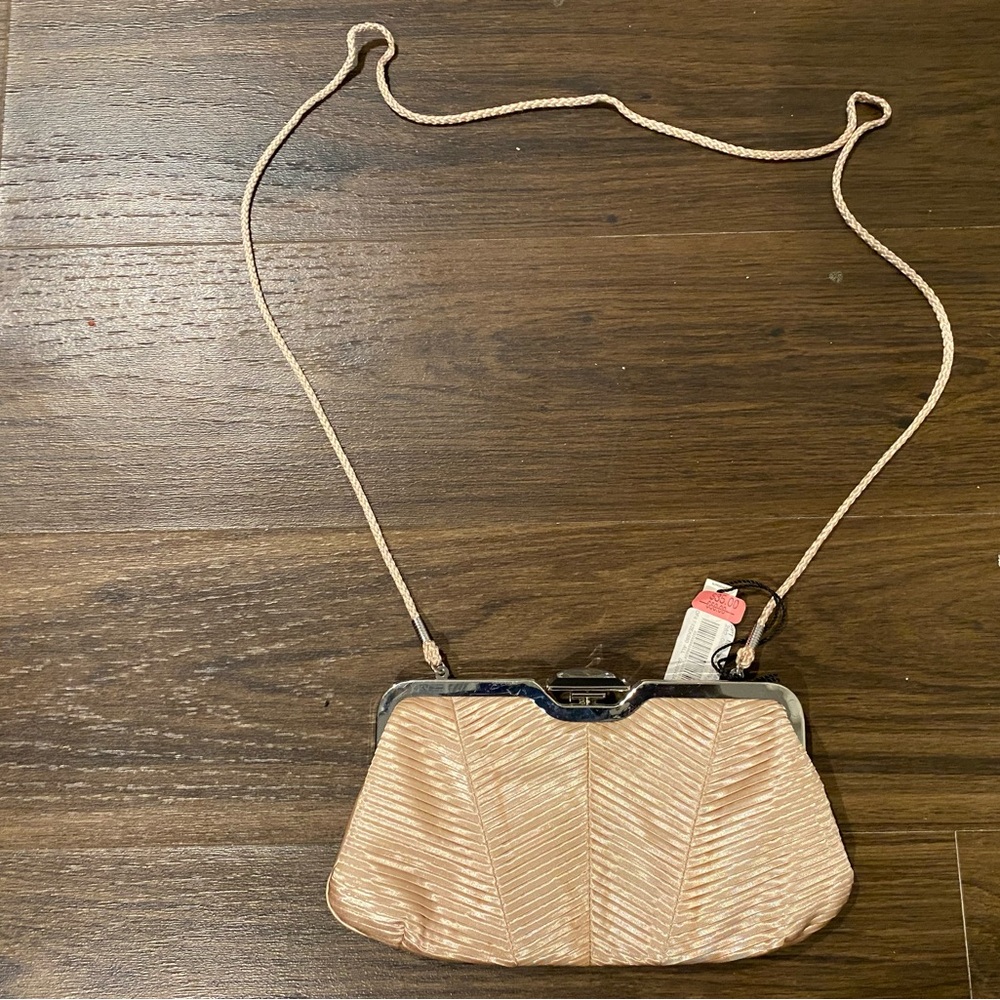 Vintage Pink Satin Evening Clutch